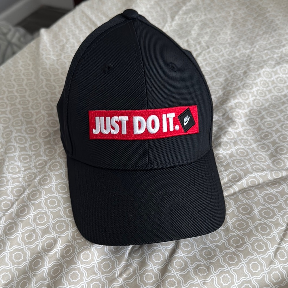 Nike Black Cap with Red Just Do It Logo